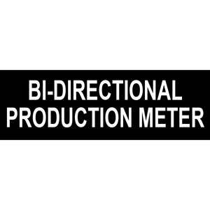 3x1 Bi-Directional Production Meter, Plastic Solar Labels, PV-061