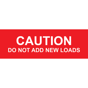 3x1 Caution Do Not Add New Loads, Plastic Solar Labels, PV-272