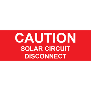 3x1 Caution Solar Service Disconnect, Plastic Solar Labels, PV-261