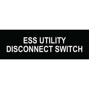 3x1 ESS Utility Disconnect Switch, Plastic Solar Labels, PV-049