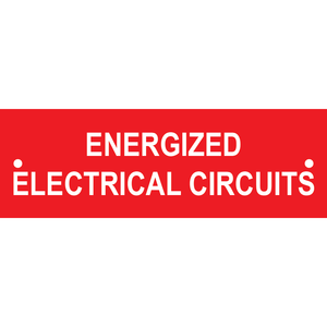3x1 Energized Electrical Circuits, Plastic Solar Labels, PV-560