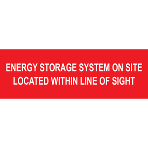 3x1 Energy Storage System On Site, Plastic Solar Labels, PV-227