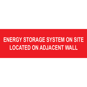 3x1 Energy Storage System On Site, Plastic Solar Labels, PV-228