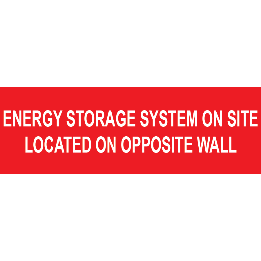3x1 Energy Storage System On Site, Plastic Solar Labels, PV-246