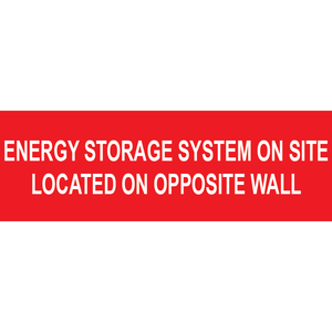 3x1 Energy Storage System On Site, Plastic Solar Labels, PV-246