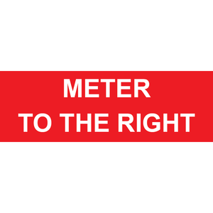 3x1 Meter To The Right, Plastic Solar Labels, PV-175