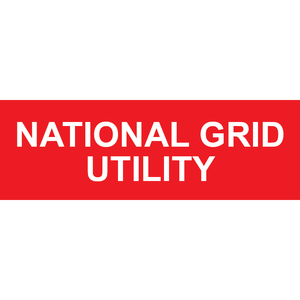 3x1 National Grid Utility, Plastic Solar Labels, PV-156