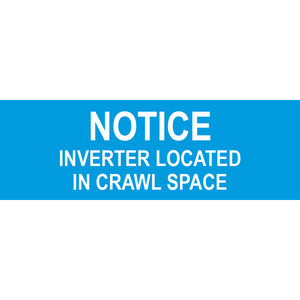 3x1 Notice Inverter And Disconnect, Plastic Solar Labels, PV-215