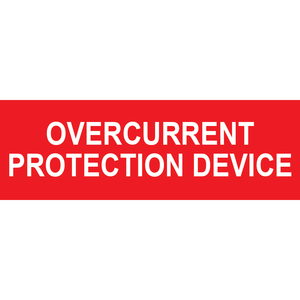 3x1 Overcurrent Protection Device, Plastic Solar Labels, PV-199