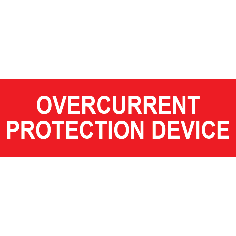 3x1 Overcurrent Protection Device, Plastic Solar Labels, PV-199