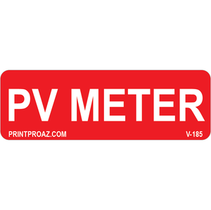 3x1 PV METER, Vinyl Decal, V-185