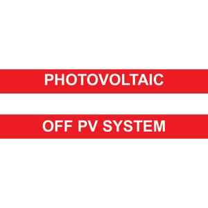 3x1 PV Off PV System, Plastic Solar Labels, PV-563