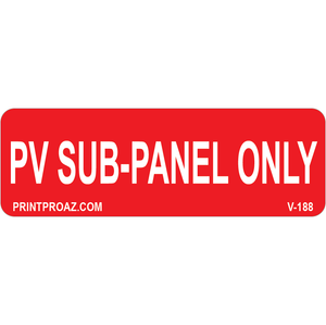 3x1 PV Sub-Panel Only, Vinyl Decal,V-188