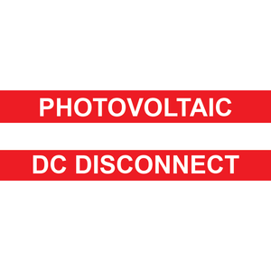 3x1 Photovoltaic DC Disconnect, Plastic Solar Labels, PV-171