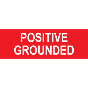 3x1 Positive Grounded, Plastic Solar Labels, PV-232