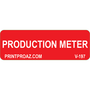 3x1 Production Meter, Vinyl Decal, V-197