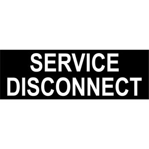 3x1, Service Disconnect, Plastic Solar Labels, PV-493