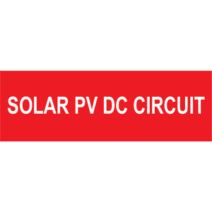 3x1, Solar PV DC Circuit, Plastic Solar Labels, PV-440