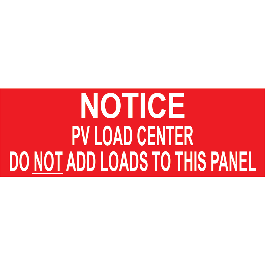 3x1, Solar Placard, Plastic Solar Labels, PV-432