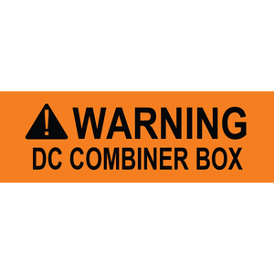 3x1 Warning DC Combiner Box, Plastic Solar Labels, PV-221