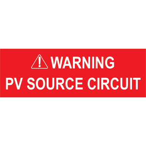 3x1, Warning PV Source Circuit, Plastic Solar Labels, PV-458