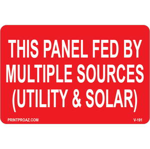 3x2 This Panel Fed by Multiple Sources, Vinyl Decal, V-191
