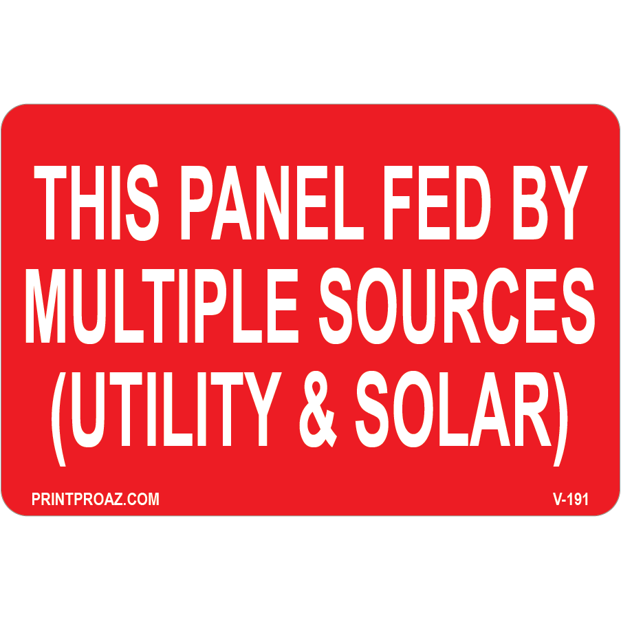 3x2 This Panel Fed by Multiple Sources, Vinyl Decal, V-191