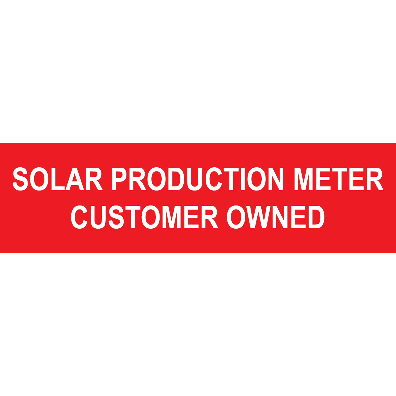 4.5x1.25, Solar Production Meter, Plastic Solar Labels, PV-385