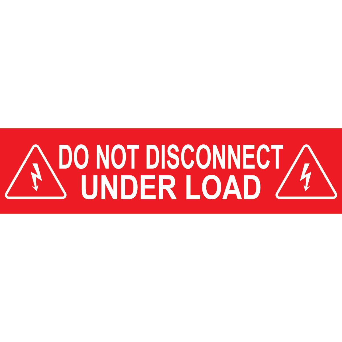 4X1, Do Not Disconnect Under Load, Plastic Solar Labels, PV-345