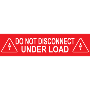 4X1, Do Not Disconnect Under Load, Plastic Solar Labels, PV-345