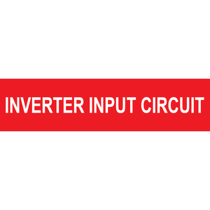 4X1, Inverter Input Circuit, Plastic Solar Labels, PV-379