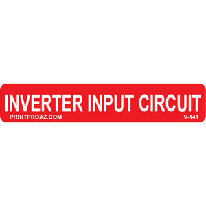 4x.75 INVERTER INPUT CIRCUIT, Vinyl Decal, V-144