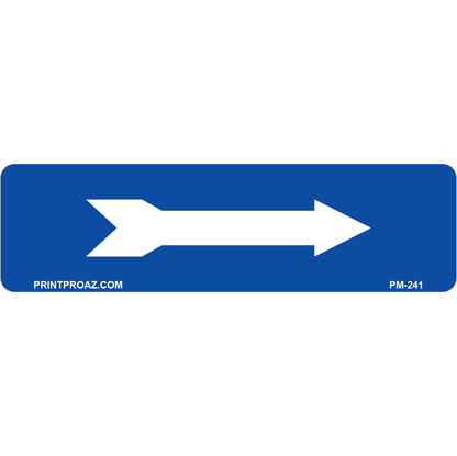 PM-241 Blue/White Arrow Label