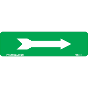 PM-240 Green/White Arrow Label