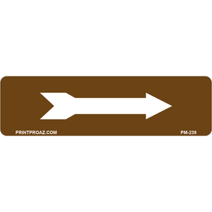 PM-239 Brown/White Arrow Label