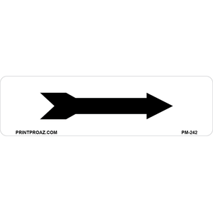 PM-242 White/Black Arrow Label