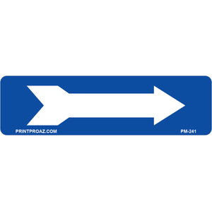 PM-241 Blue/White Arrow Label
