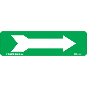 PM-240 Green/White Arrow Label