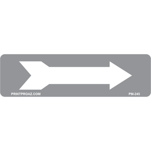 PM-245 Grey/White Arrow Label