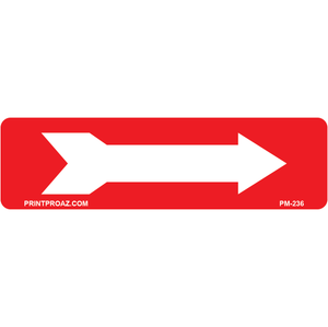 PM-236 Red/White Arrow Label