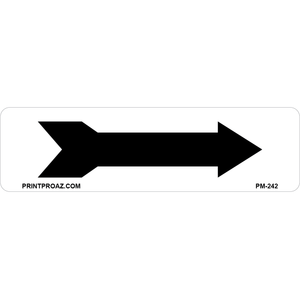 PM-242 White/Black Arrow Label