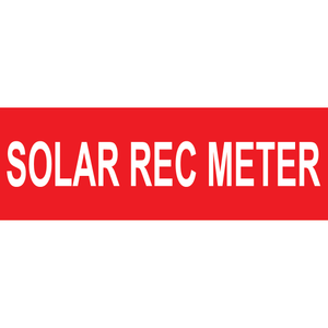 4x1.375, Solar Rec Meter, Plastic Solar Labels, PV-372
