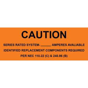 4x1.5 Caution Series Rated System, Plastic Solar Labels, PV-184