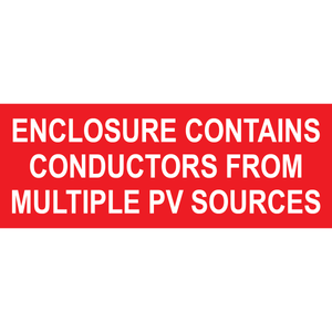 4x1.5, Solar Placard, Plastic Solar Labels, PV-381