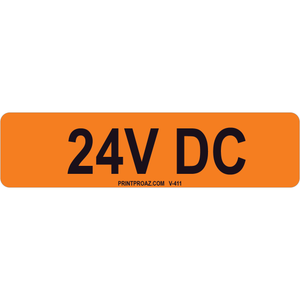 4x1 24V DC, Vinyl Decal Solar Label, V-411