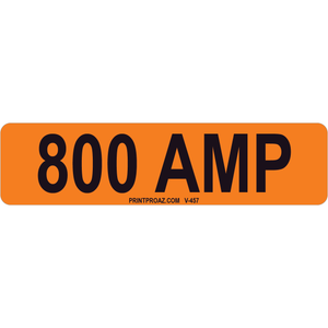 4x1 800 AMP, Vinyl Decal Solar Labels, V-457