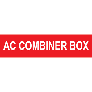 4x1, AC Combiner Box, Plastic Solar Labels, PV-354