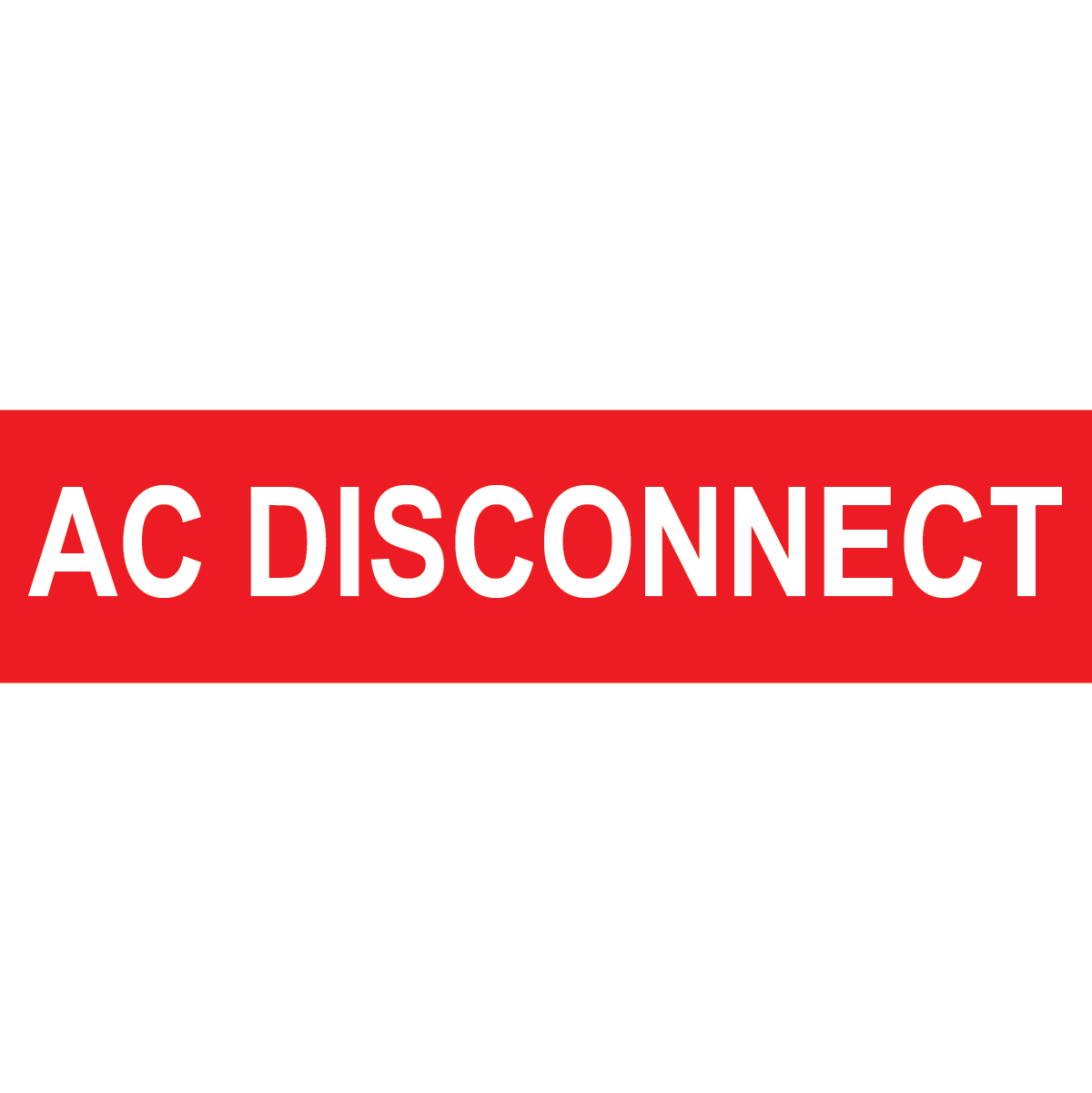 4x1, AC Disconnect, Plastic Solar Labels, PV-342