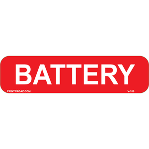 4x1 BATTERY, Vinyl Decal, V-106