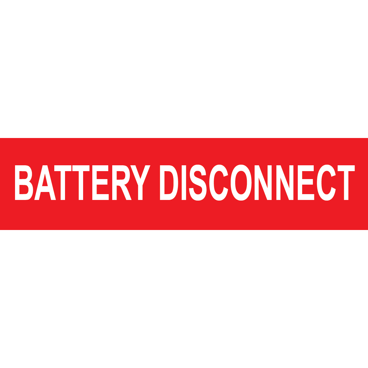 4x1, Battery Disconnect, Plastic Solar Labels, PV-318